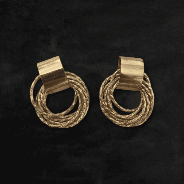 Aretes de Cobre Dorado